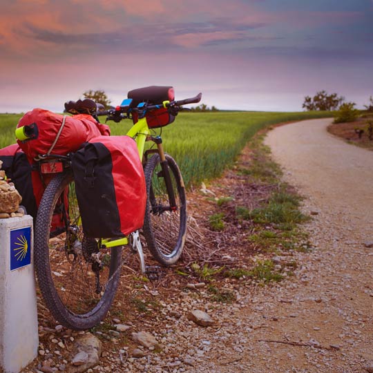 Fahrrad am Jakobsweg