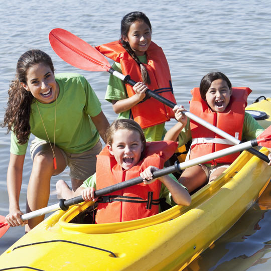 Kayak in famiglia