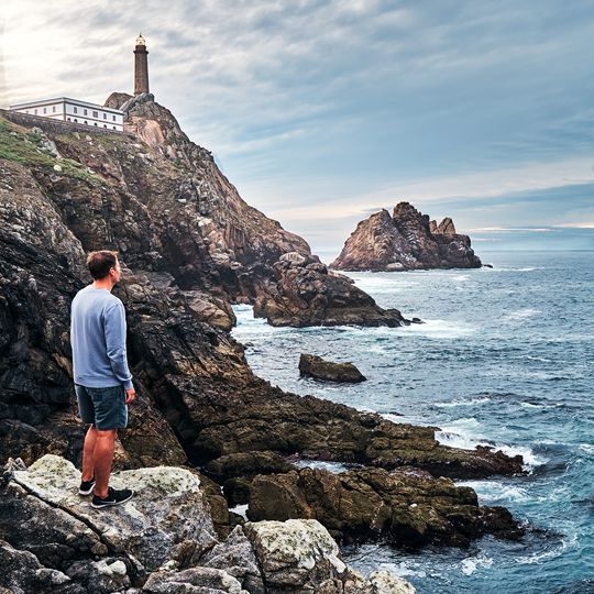 Faro en Cabo Vilán, Costa da Morte. Galicia