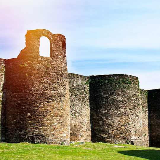 Roman city walls in Lugo, Galicia