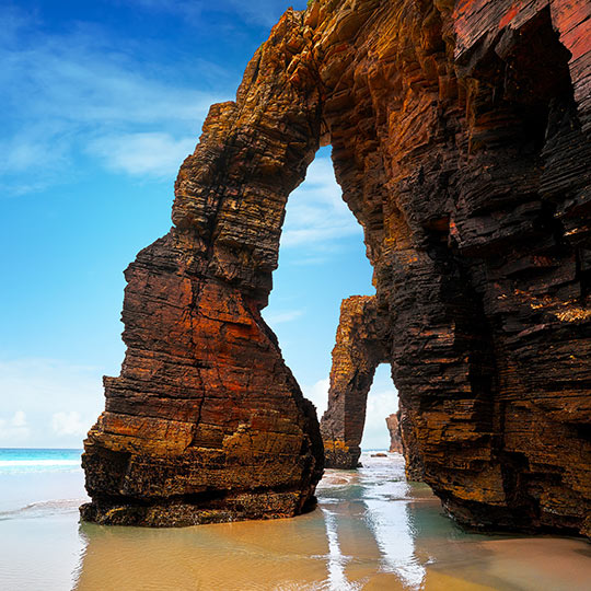 Las Catedrales beach in Ribadeo, Lugo