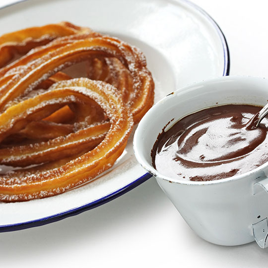 Churros with hot chocolate