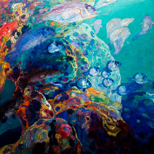 “Hermenegildo Anglada Camarasa - Gruta en el fondo del mar” by irinaraquel is marked with CC PDM 1.0 