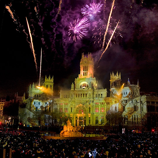 Fuegos artificiales en Madrid