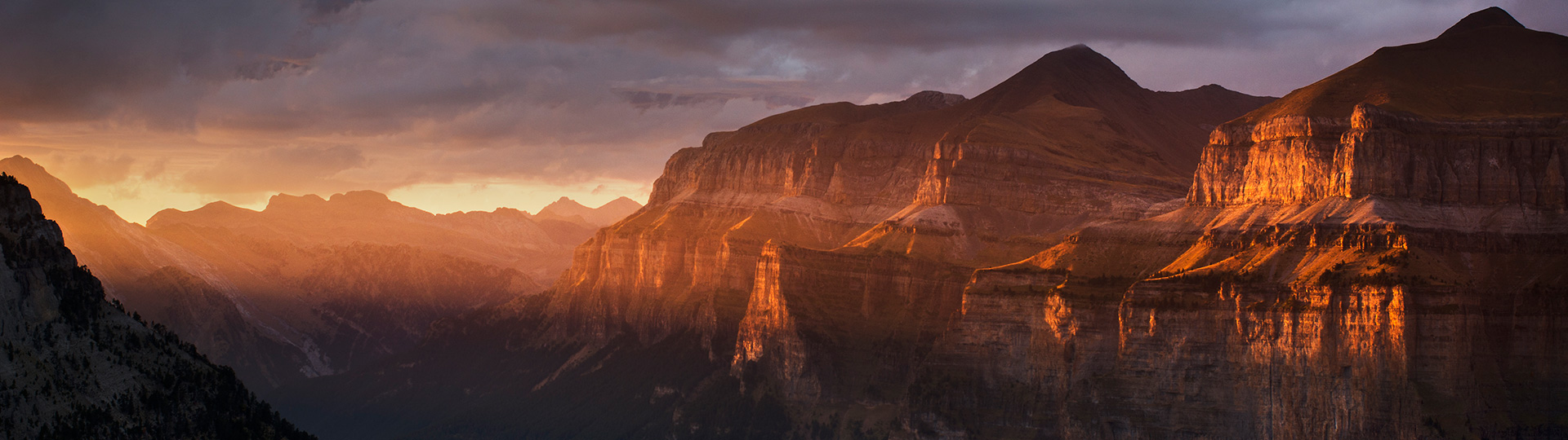 Sunset in Ordesa y Monte Perdido National Park