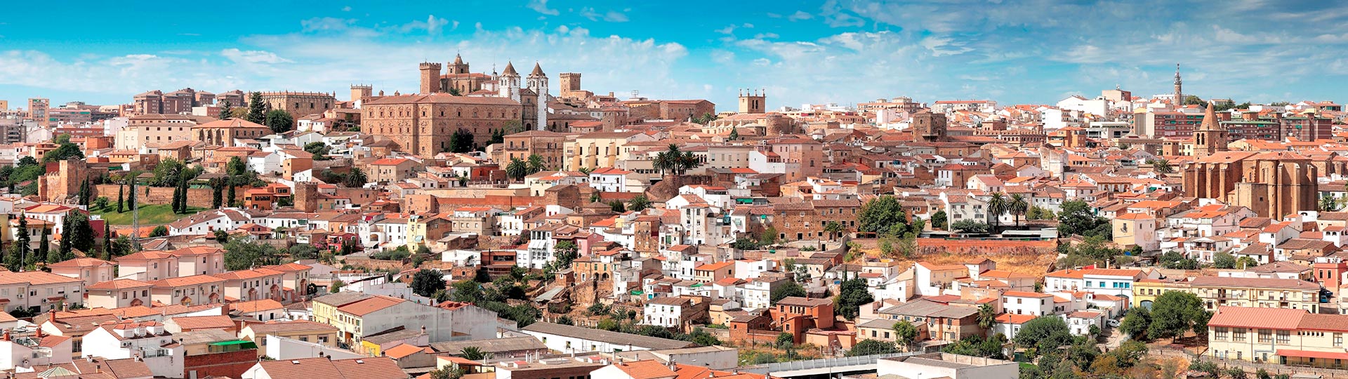 Panoramablick auf Cáceres, Extremadura