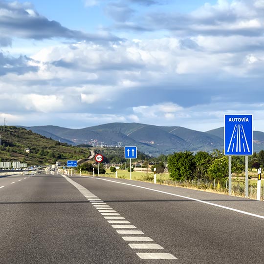 Скоростная дорога в Испании