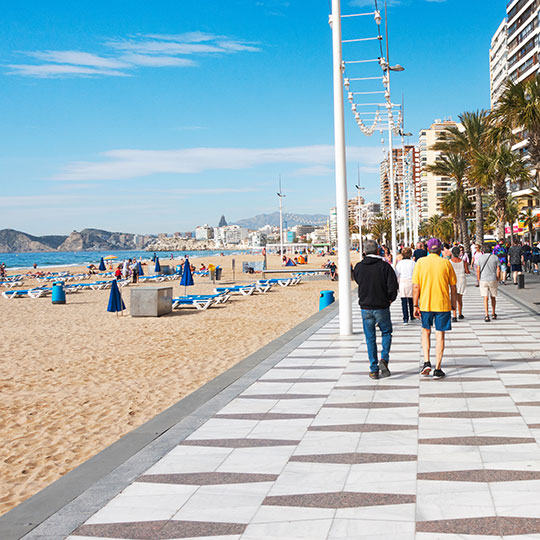 Paseo de Levante in Benidorm, Alicante