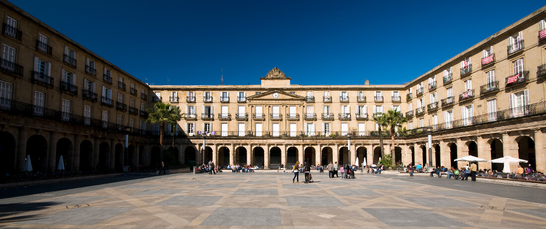 Plaza Nueva square in Bilbao Plaza Nueva square in Bilbao