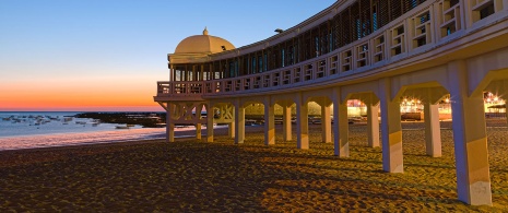 Playa de La Caleta en Cádiz, Andalucía