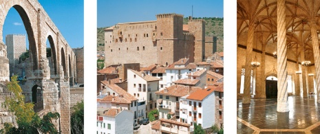 Arcs de Teruel. Château de Mora de Rubielos et Bourse de la soie à Valence