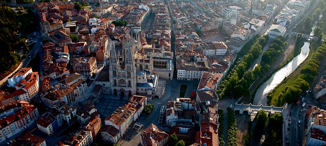 Widok Burgos z lotu ptaka