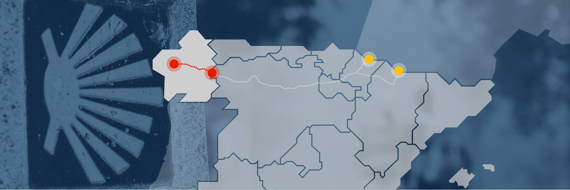 A stage in Galicia on the French Way of the Camino de Santiago  A stage in Galicia on the French Way of the Camino de Santiago