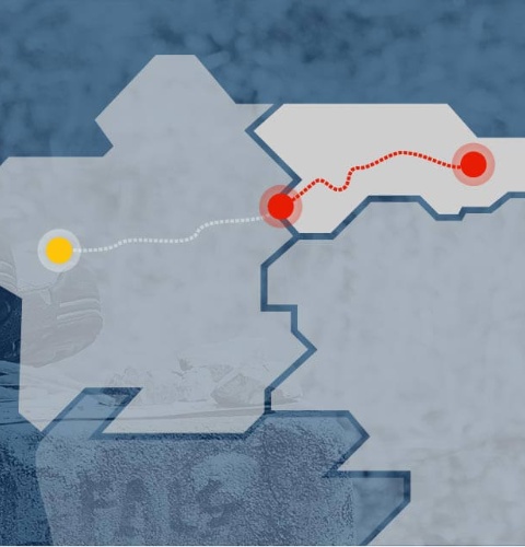  Mapa etapu w Asturii Szlaku Pierwotnego św. Jakuba