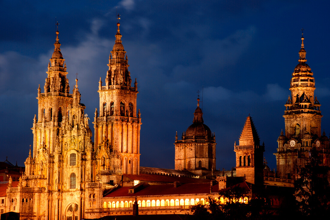 Santiago Cathedral by night Santiago Cathedral by night