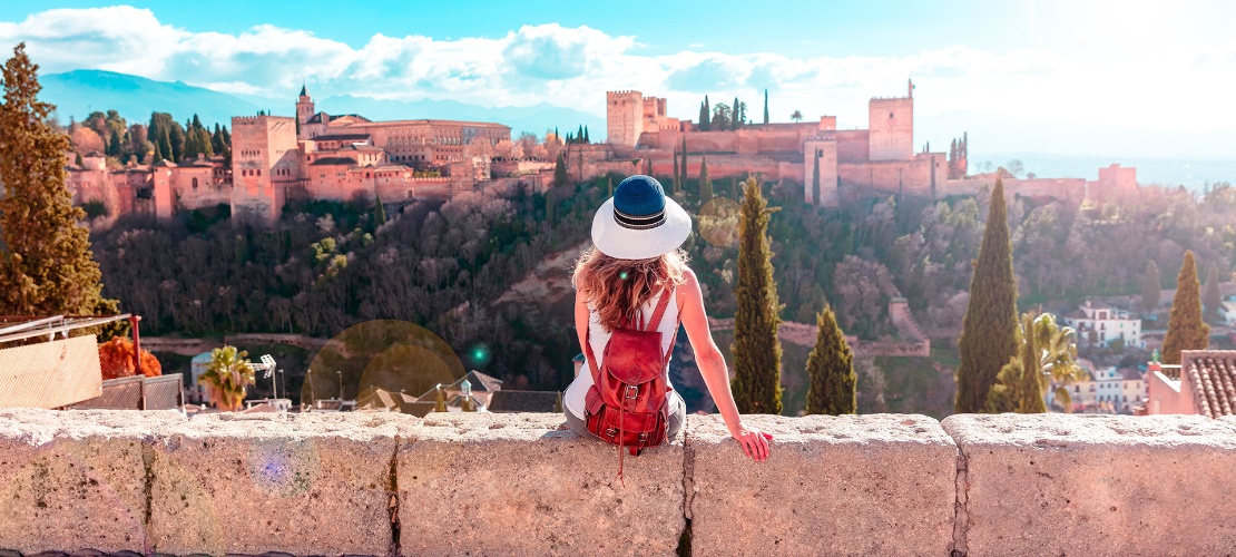 Ansicht der Alhambra in Granada