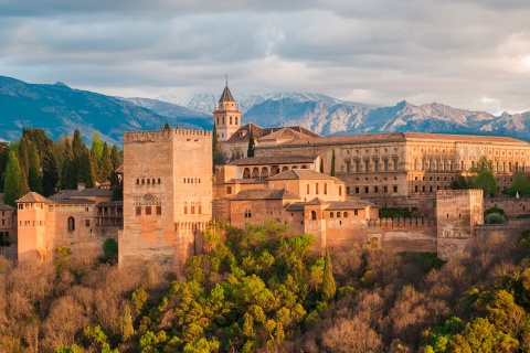 View of the Alhambra in Granada