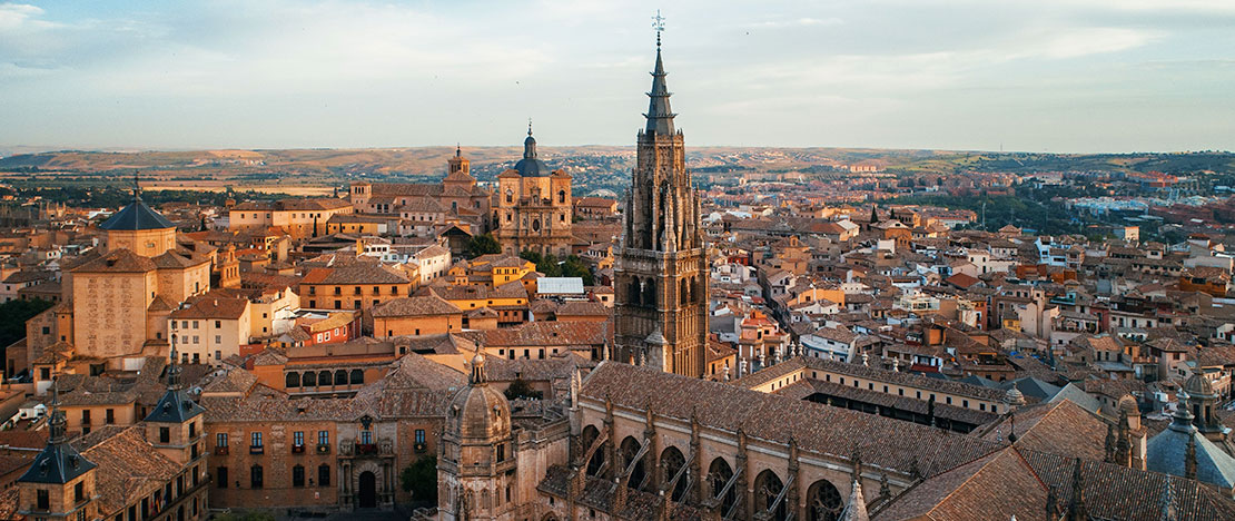 Aerial view of Toledo, Castile-La Mancha