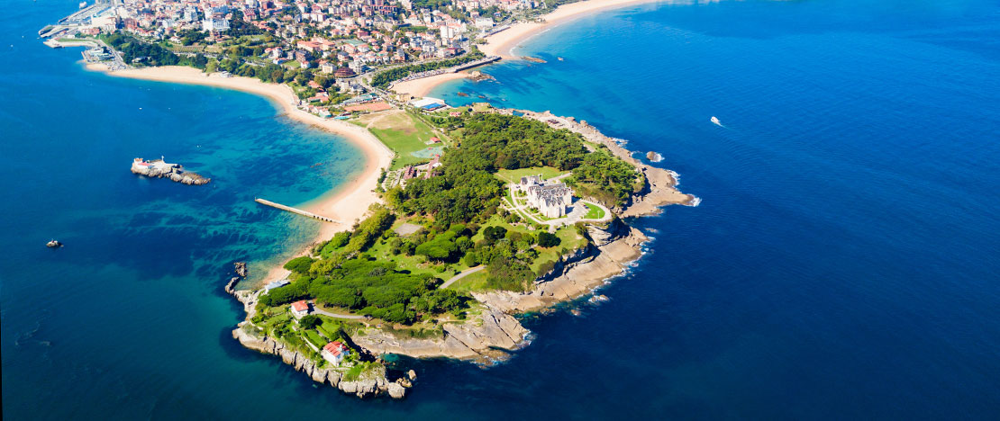 Aerial view of Santander in Cantabria