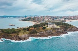 View of Santander and La Magdalena Palace