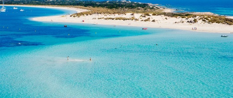 Strand Espalmador auf Formentera