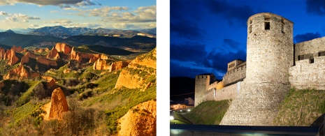 Las médulas y la muralla de Ponferrada, Castilla y León