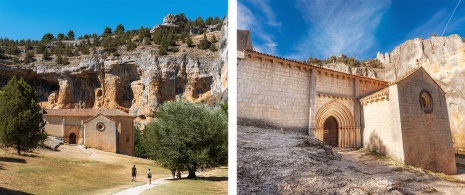 Ermita de San Bartolomé en el Cañón de Río Lobos en Soria, Castilla y León