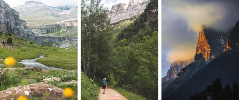 Imagens do roteiro da Cola de Caballo no Parque Nacional de Ordesa y Monte Perdido, em Huesca, Aragón