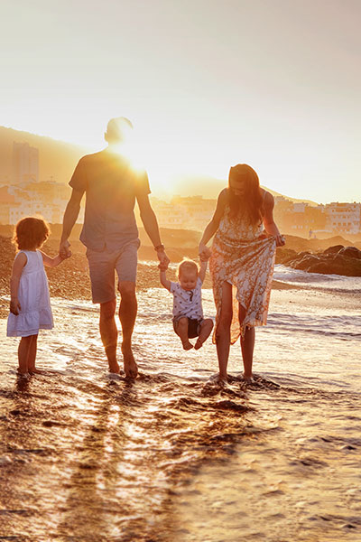 Famille à la plage