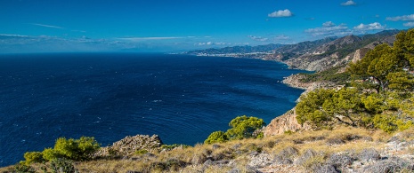 Falaises de Maro-Cerro Gordo, province de Malaga, Andalousie