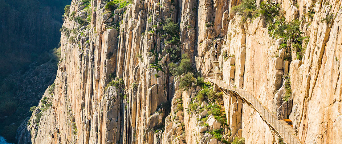 Caminito del Rey. Málaga. Vista da passarela.