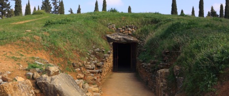 Dettaglio del Complesso archeologico Dolmen di Antequera a Malaga, Andalusia