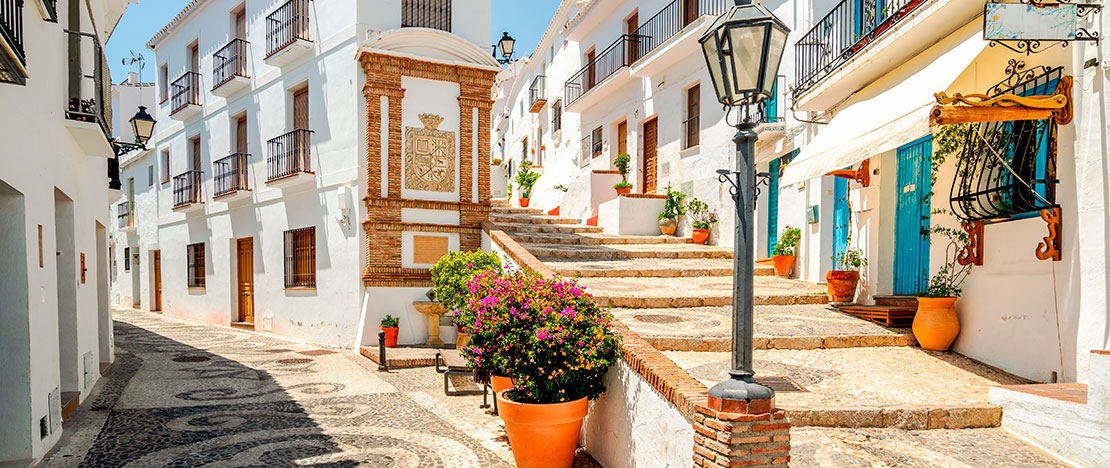 Typical street in Frigiliana Typical street in Frigiliana
