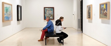 Innenansicht des Picasso-Museums in Málaga