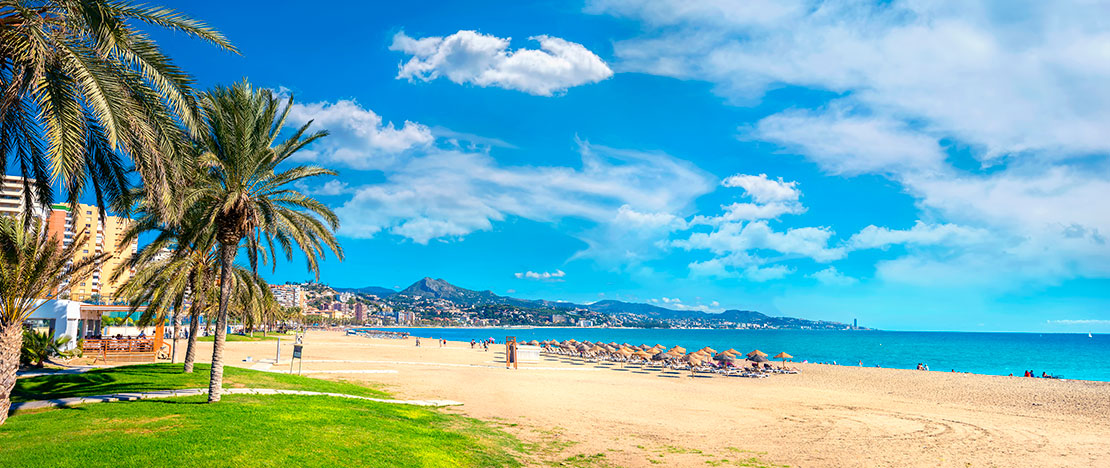 Spiaggia della Malagueta, Malaga, Andalusia Spiaggia della Malagueta, Malaga, Andalusia