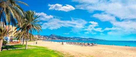 Spiaggia della Malagueta, Malaga, Andalusia Spiaggia della Malagueta, Malaga, Andalusia