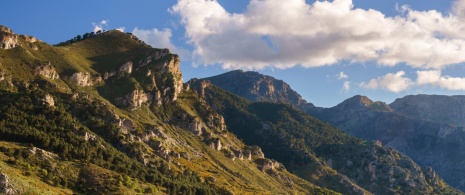 View of the Sierra de las Nieves National Park in Malaga, Andalusia