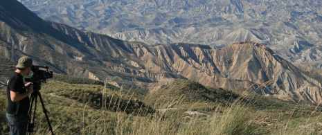Filming in the Tabernas desert