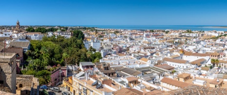 Vista aérea de Sanlúcar de Barrameda, Andalucía