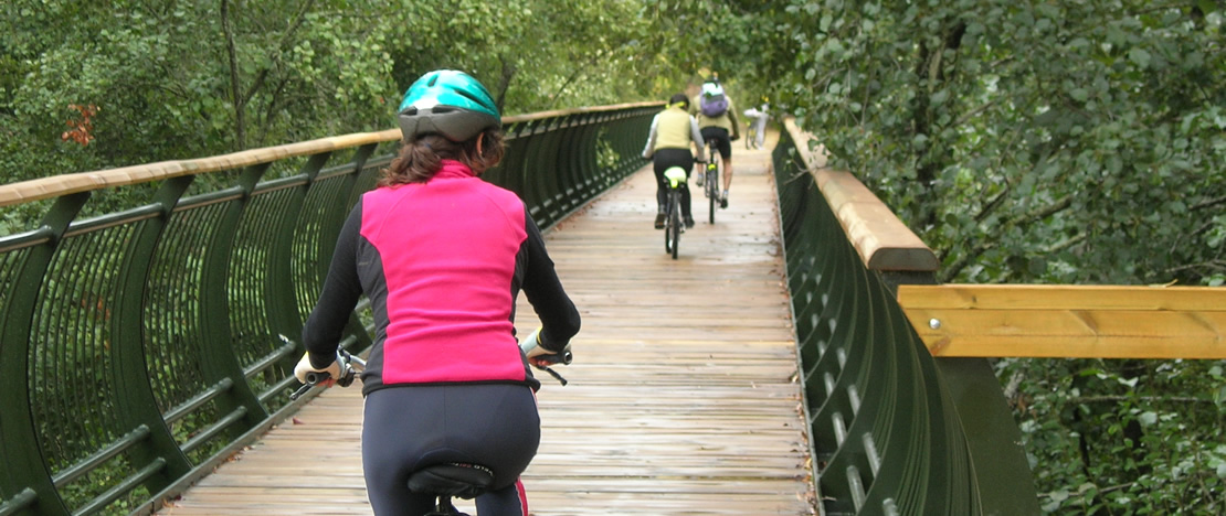 シエラ・グリーンウェイを走るサイクリストたち シエラ・グリーンウェイを走るサイクリストたち