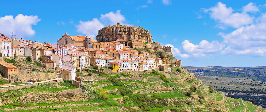 Vue du village médiéval d’Ares del Maestrat, Castellón