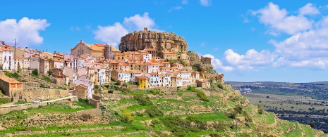 Veduta del borgo medievale di Ares del Maestrat, Castelló