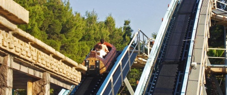  Roller coaster at the Zaragoza amusement park