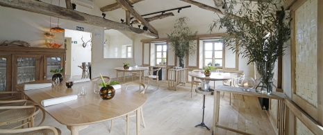 Interno del ristorante Casa Marcial ad Arriondas, Asturie