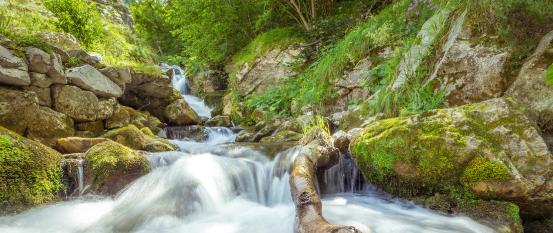 Waterfall of the river Pino in Asturias. Waterfall of the river Pino in Asturias.