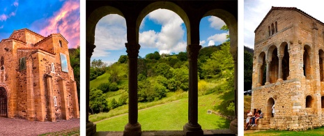 Przedromańskie ikony Asturii: kościół San Miguel de Lillo, fragment Santa María del Naranco i kościół Santa María del Naranco