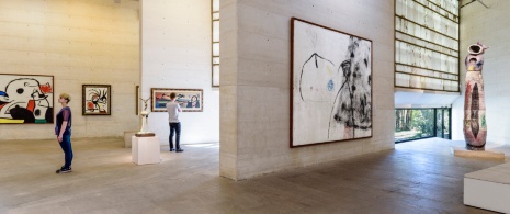 Interior of the Edificio Moneo building in the Fundació Miró Mallorca (Pilar and Joan Miró Foundation) in Palma de Mallorca, Balearic Islands