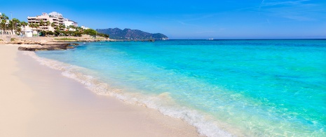 Vista de la Cala Millor en Mallorca, Islas Baleares