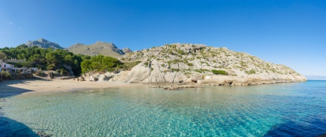 Veduta della Cala San Vicente a Maiorca, isole Baleari