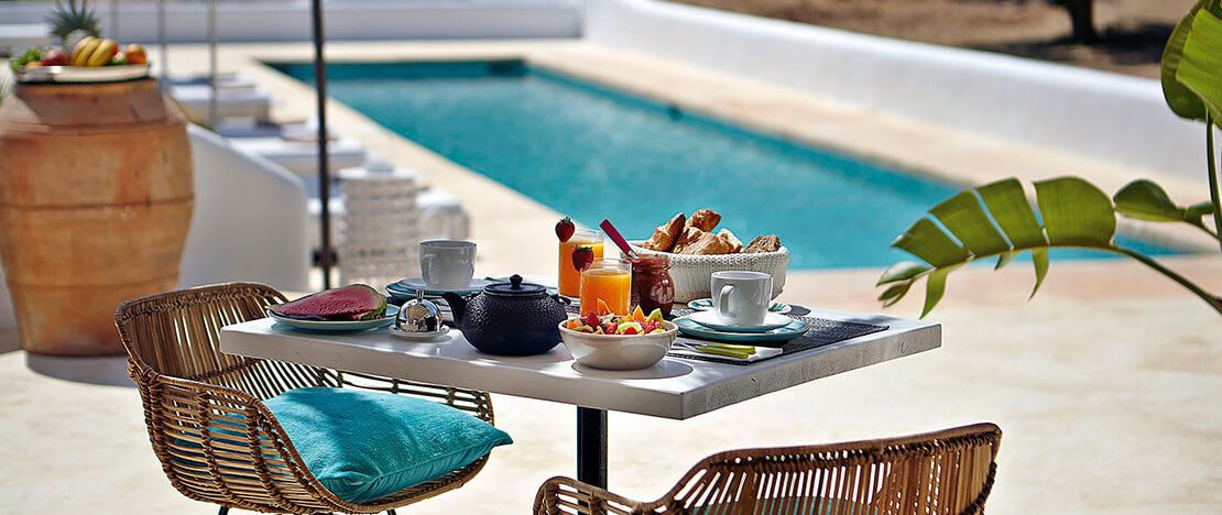 Breakfast at the Pure House Hotel, Ibiza Breakfast at the Pure House Hotel, Ibiza